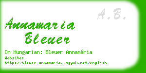 annamaria bleuer business card